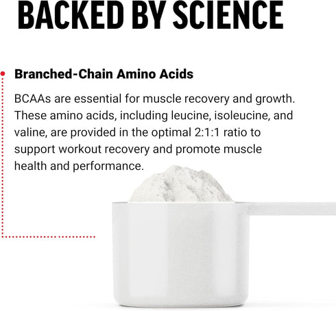 Force Factor BCAA Amino Acids Supplement 2:1:1, Cherry Limeade, 30 Servings, No Artificial Colors