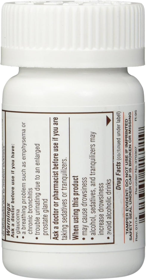 Rugby Meclizine Tablets 12.5mg, 100 Count