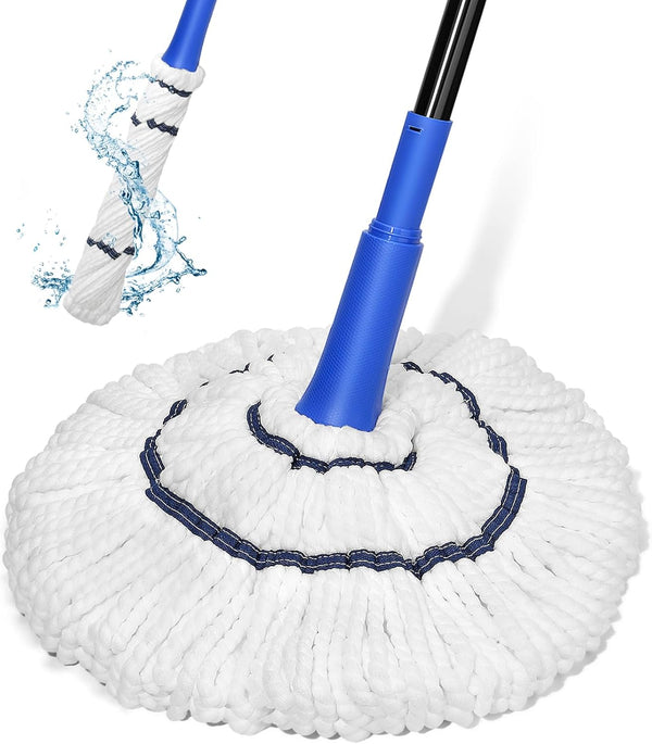 Self Wringing Twist Mop for Floor Cleaning, Long Handled Microfiber Mop with Wringer, Safe on All Floor Types