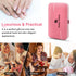 Manicure Set, Travel Mini Nail Clippers Kit, 10pcs Stainless Steel Grooming Tools (Pink Purple)