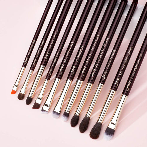 Jessup Professional Eye Makeup Brushes Set - 15pcs for Eyeshadow, Blending, and Eyeliner