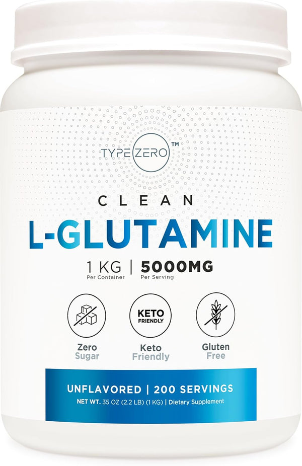 5X Strength L Glutamine Powder (5000mg | 1KG) - Pure L-Glutamine Supplement for Gut Health, Recovery, Vegan, Gluten Free