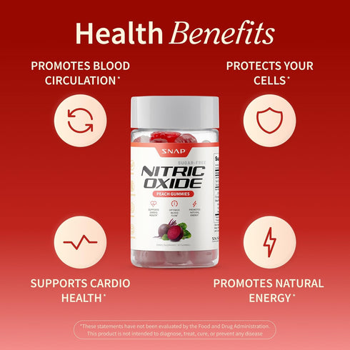 Gummies 60 Gummies (30 1 Snap Supplements Nitric Oxide Beet Root Supplement with Organic Beets - Energy & Circulation