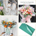 Gold Edge Flower Wrapping Paper, 20 Sheets White Waterproof Florist Bouquet Wrap 22.8*22.8 Inches for DIY Craft