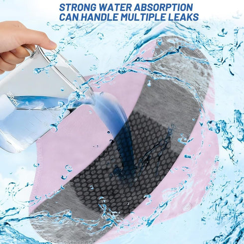 LESSO (6pcs) Reusable Incontinence Pads for Women - Leak-Proof & Waterproof Washable Menstrual Pads - Graphene Aseptic