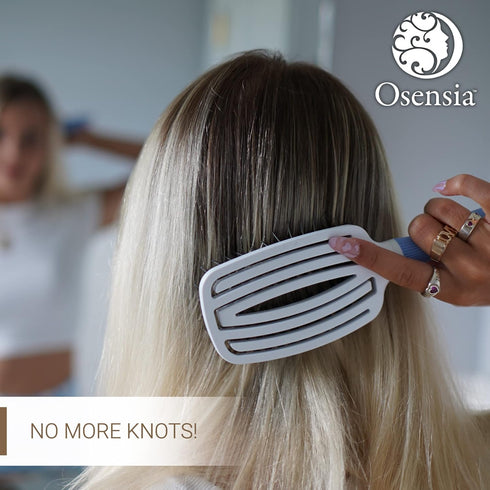 Osensia Detangling Brush for Curly Hair, Thick and Dry Hair Type, Travel Brush for Women, Men, and Kids