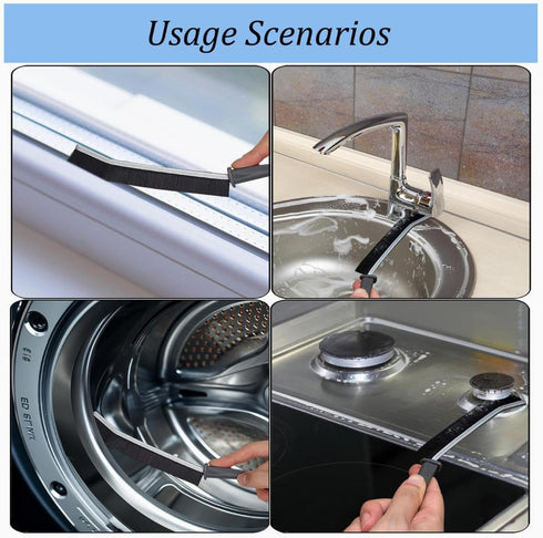 6 PCS Hard Bristle Crevice Cleaning Brush for Home, Kitchen, Bathroom, Window, Vehicle, Toilet, and Grout Cleaning