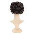 SWACC Short Messy Curly Dish Hair Bun Extension, Easy Stretch Combs, Clip in Ponytail, Dark Brown-4#