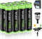 Kruta Solar Lights Batteries AAA 1100mah High Capacity 1.2V Ni-MH Rechargeable for Outdoor Solar Lights, Pack of 8