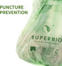 SUPERBIO 1.6 Gallon Compostable Handle Tie Food Waste Bags, 50 Count, Small Bags for Countertop Bin