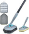 Shower Cleaning Brush with Long Handle, 3 in 1 Tub and Tile Scrubber with 50.4'' Extendable Handle for Bathroom