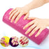 Nail Pillow Hand Rest for Nails, Washable PU Leather Manicure Armrest Cushion for Nail Tech (Rose Red)
