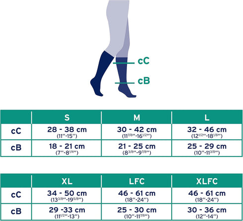 JOBST Activewear Knee High Compression Socks, 20-30 mmHg, Small, Cool White