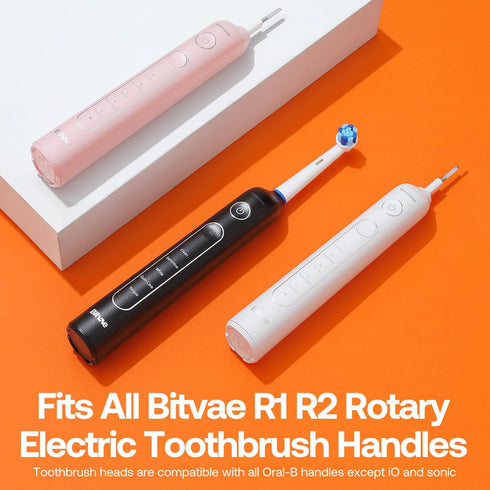 Bitvae Toothbrush Heads, R1 & R2 Round Replacement Heads, Compatible with Oral-B Braun Handles, 5 Count
