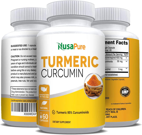 NusaPure Turmeric Curcumin 600 mg, Vegetarian