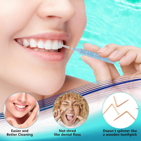 Slim Interdental Brushes, 32PCS Orthodontic Brushes for Braces, Oral Dental Hygiene Flosser for Deep Cleaning