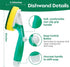 Set, Dishwand Sponge Refills Soap Control Handle, Dish wand Sponges Refill Non Scratch, Sponge Replacement Scrub Brush