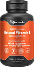 Naturalis Sunflower Vitamin E 268mg (400 IU) with Mixed Tocopherols | 300 Softgels | Non-GMO, Soy & Gluten Free |