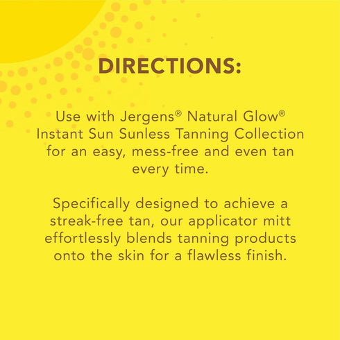 Jergens Natural Glow Body Applicator Mitt - Flawless Tanning Blender Glove, Reusable, Protects Hands