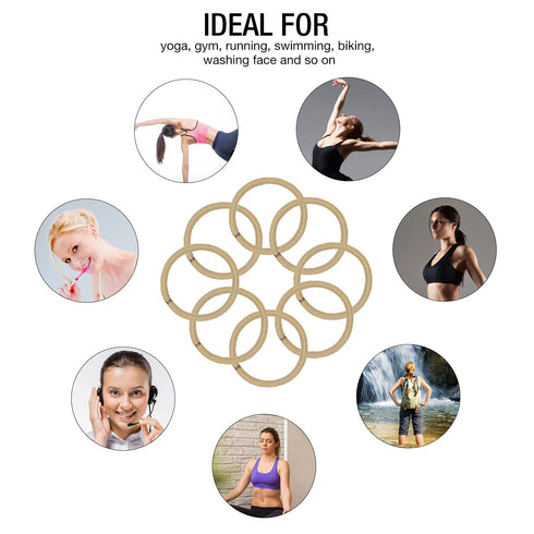 HOYOLS Light Blonde Ponytail Holders - No Metal Elastic Hair Ties, Braided Bands Scrunchies for Medium Hair, 50 Count,