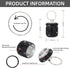 Bling Pill Organizer Travel Small Pill Case Keychain Waterproof Pill Box for Purse Portable Medicine Bottle Holder with Key Chain for Vitamin Supplement(Black)