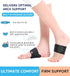 HiRui Arch Support Braces (Pair) - Adjustable Wraps with Gel Pads for Plantar Fasciitis Relief (Black)