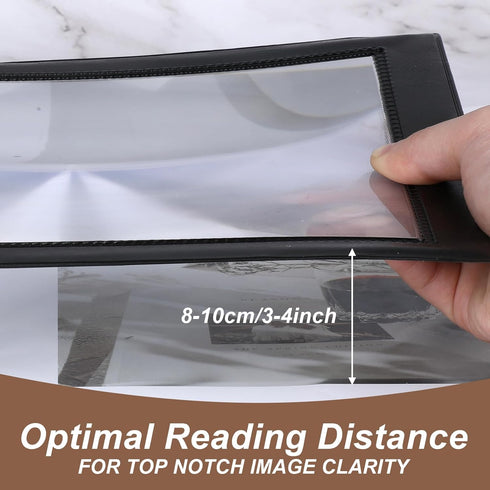 XLIUAX 5X Full Page Magnifier for Reading, Handheld Full Book Page Magnifier Glass Bendable Book Magnifying Glass