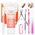 Modelones Cuticle Care Kit - Cuticle Remover Cream, Oil, Trimmer, Pusher & Nipper for DIY Nail Manicure