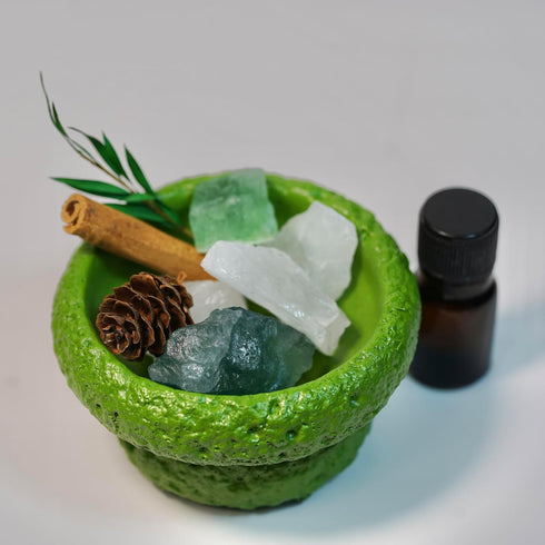 LUXE COVE Set 10 ml Set Spring Collection Essential Oil Diffuser Green Plaster Aromatherapy Diffuser with Natural