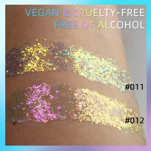 DAGEDA Body Glitter Gel, Holographic Face Glitters, Color Changing Glitter for Face, Hair, Nails, 1.7oz (Galaxy Blue)