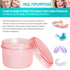 Leak Proof Denture Cups Bath, Dishwasher Safe Denture Case for Soaking Full & Partial Dentures, with Cleaner Brush