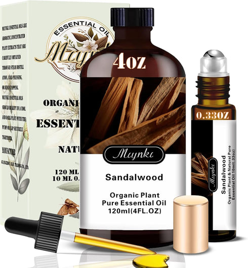 Set, 16oz 4oz Set Lavender & Sandalwood Essential Oils & Pure Natural Scent for Diffusers, Aromatherapy, Meditation