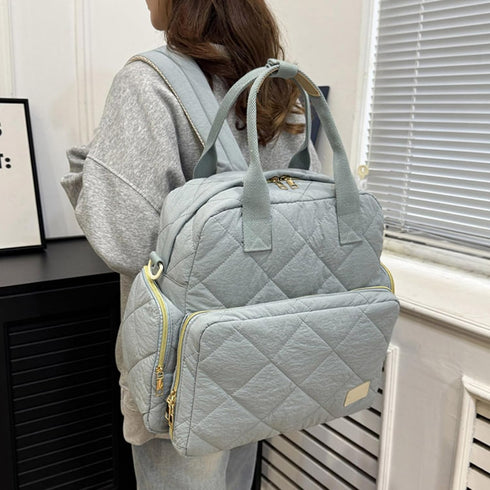 KMGDM Backpack 34x34x17cm Mom Bag Multi Compartment Diaper Bag for Women Splashproof Travel Bag Lightweight Shoulder