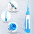 Water Dental Flosser for Teeth, Portable Oral Irrigator, Non Electric, Cordless Manual Air Pressure for Home and Travel