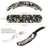 Large Hair Barrettes for Women - 3Pcs French Barrette Hair Clips for Fine Thick Hair (Black, Brown, Green)
