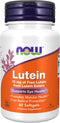 NOW Supplements Lutein, 10 mg with 10 mg Free Lutein from Lutein Esters - 60 Softgels