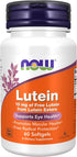 NOW Supplements Lutein, 10 mg with 10 mg Free Lutein from Lutein Esters - 60 Softgels