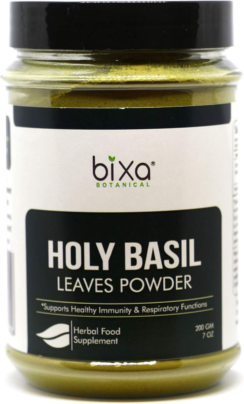 bixa BOTANICAL Tulsi Leaves Powder (Holy Basil Leaf), 7 Oz / 200g, Pack of 1 for Immunity Support