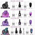 MEET ACROSS Cat Eye Gel Nail Polish Set, 6 Colors Color Changing Gel Polish Kit, 8ml Bottle Gift Box