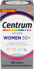 Centrum Silver Women's Multivitamin for Women 50 Plus, Non-GMO Supplement with Vitamin D3, 100 Ct