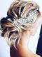 Unicra Bride Flower Wedding Hair Vine, Crystal Bridal Piece Rhinestone Jewelry Bead Headpiece for Women