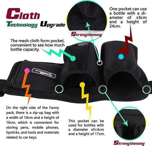 HolsterYR-3KD-Black Massage Bottle Bag Massage Therapist Holster Massage Lotion Holster Massage Oil