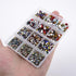 NCB 8000 Pcs Non Hotfix Rhinestones, 10 Sizes Flatback Crystal Glass with Tweezers for Nail Art & Crafts