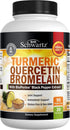 Turmeric Quercetin with Bromelain Supplement - Extra Strength Immune & Joint Support with BioPerine for Max Absorption