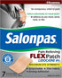 Salonpas Maximum OTC Strength Lidocaine 4% Pain Relieving FLEX Patch, Unscented, 7 Patches