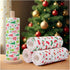 kinganrun Christmas Print Tear-Off Dish Cloths Thick Microfiber 20 Sheets Roll 25x25cm