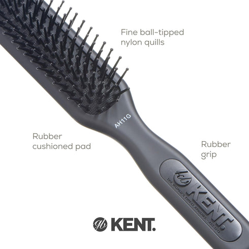 Kent AH11G Airhedz Pro Narrow Pin Hair Brush - Fine Pin Detangler - Non-Scratch