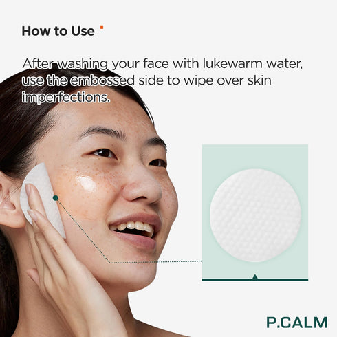 P.CALM Barrier Cycle Toner Pad 60 Pads | Korean Skincare Daily Toner Pads for Calming and Hydrating Sensitive Skin
