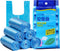 100 Pcs Kitchen Garbage Bags, 4 Gallon Blue 45x60Cm Trash Bags with Handles for Bathroom, Small Trash Bags, Contractor