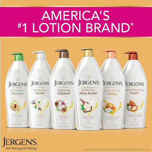 Jergens Shea Butter Body Lotion 16.8 oz, Deep Conditioning Moisturizer for Dry Skin with Pure Shea Butter